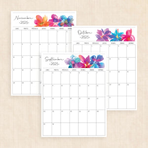 Calendario 2025 para imprimir