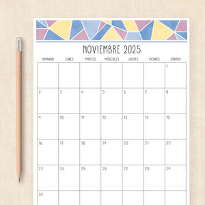 Calendario 2025 para imprimir