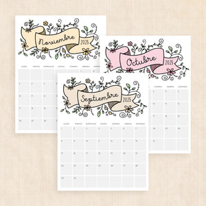 Calendario 2025 para imprimir