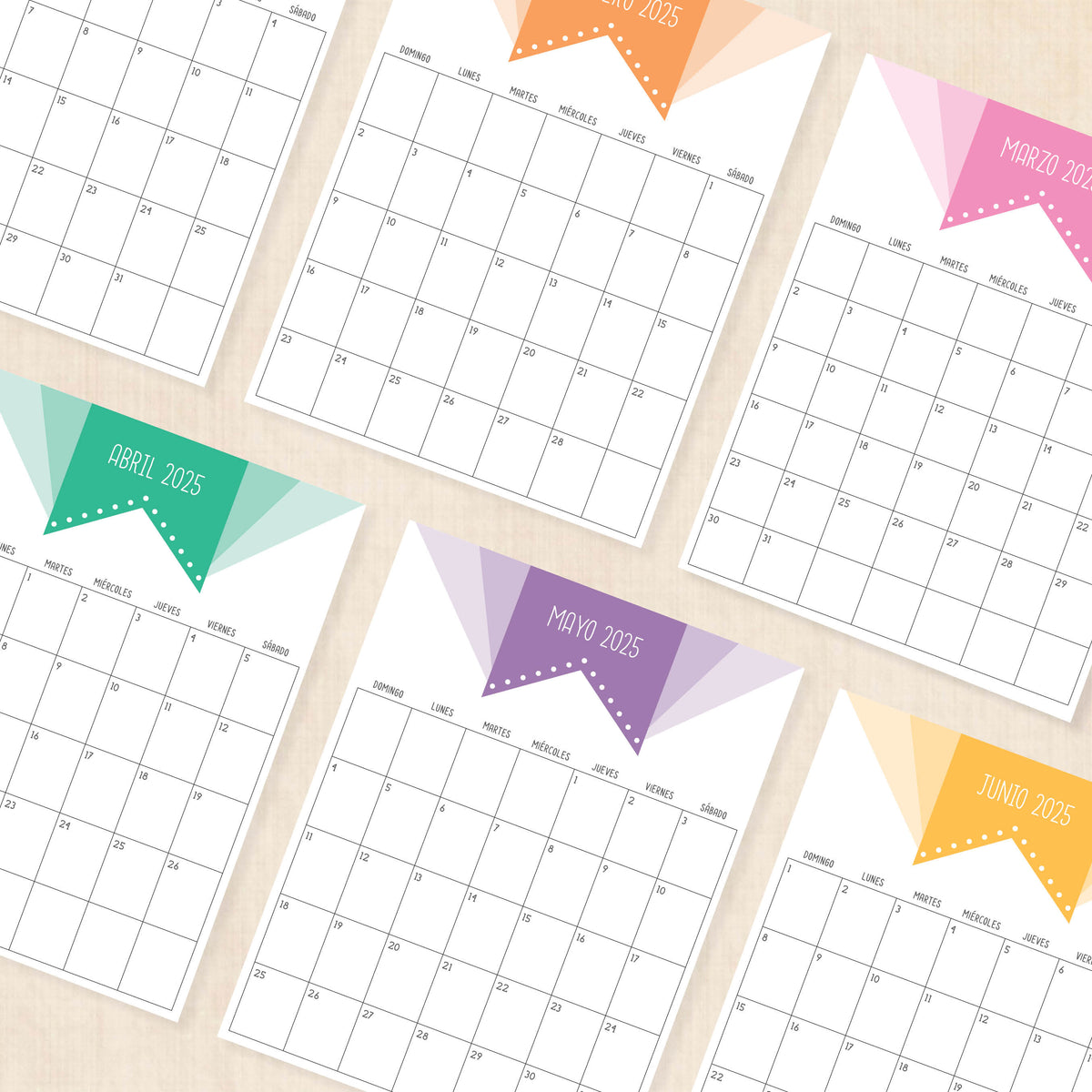 Calendario 2025 para imprimir
