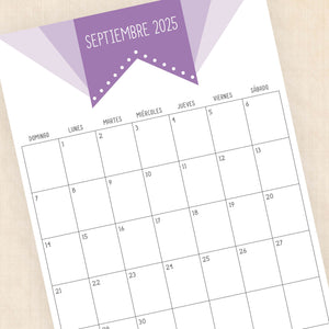 Calendario 2025 para imprimir