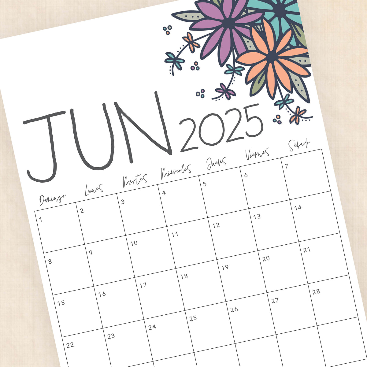 Calendario 2025 para imprimir