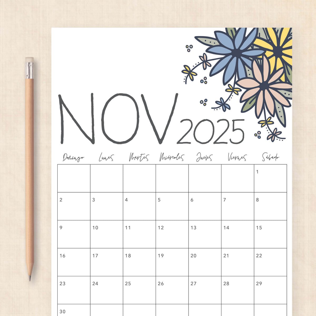 Calendario 2025 para imprimir