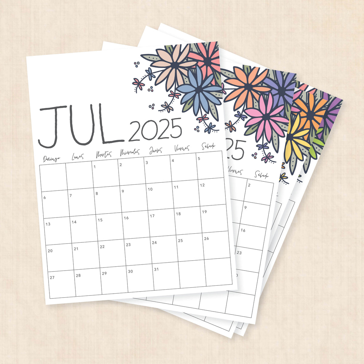 Calendario 2025 para imprimir