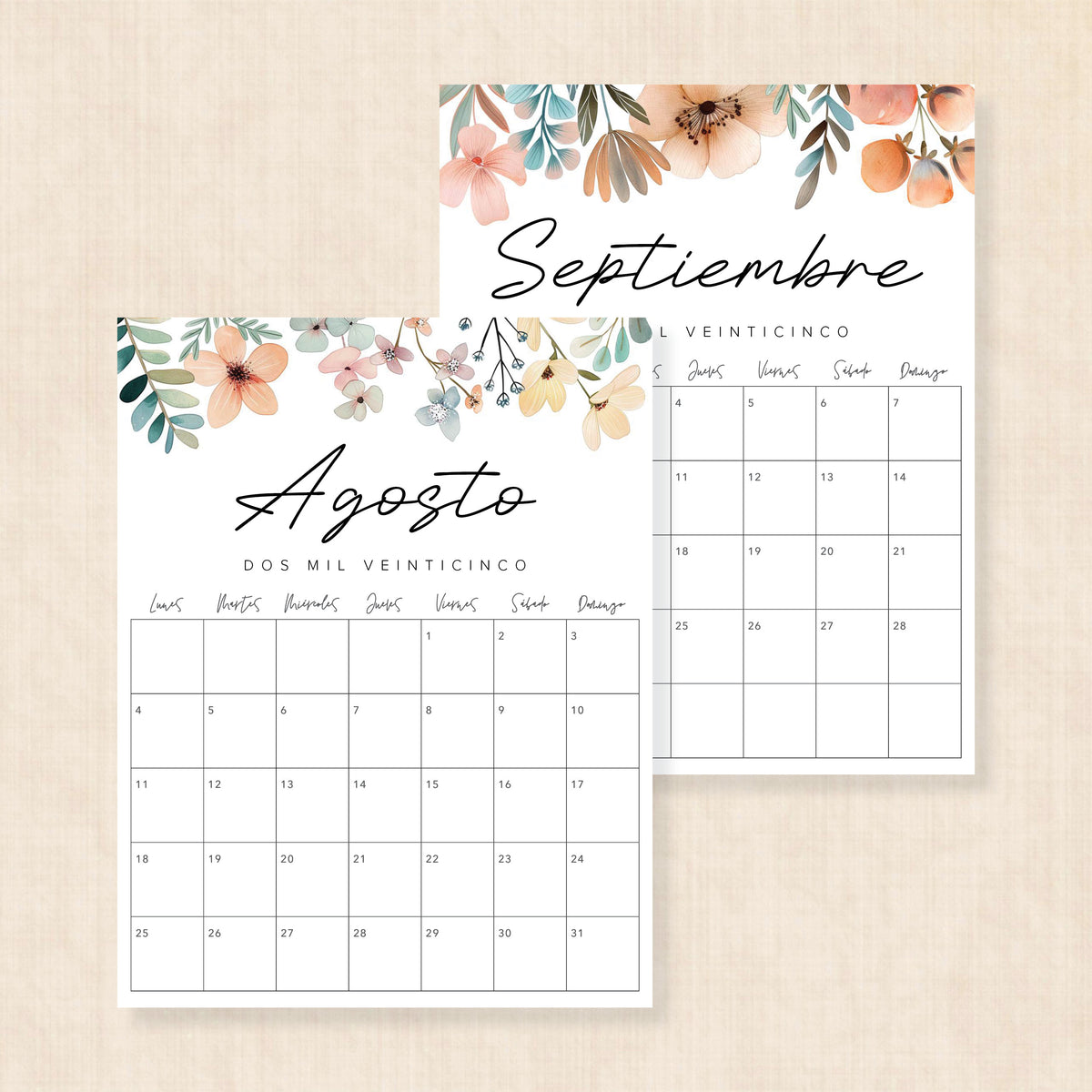 Calendario 2025 para imprimir