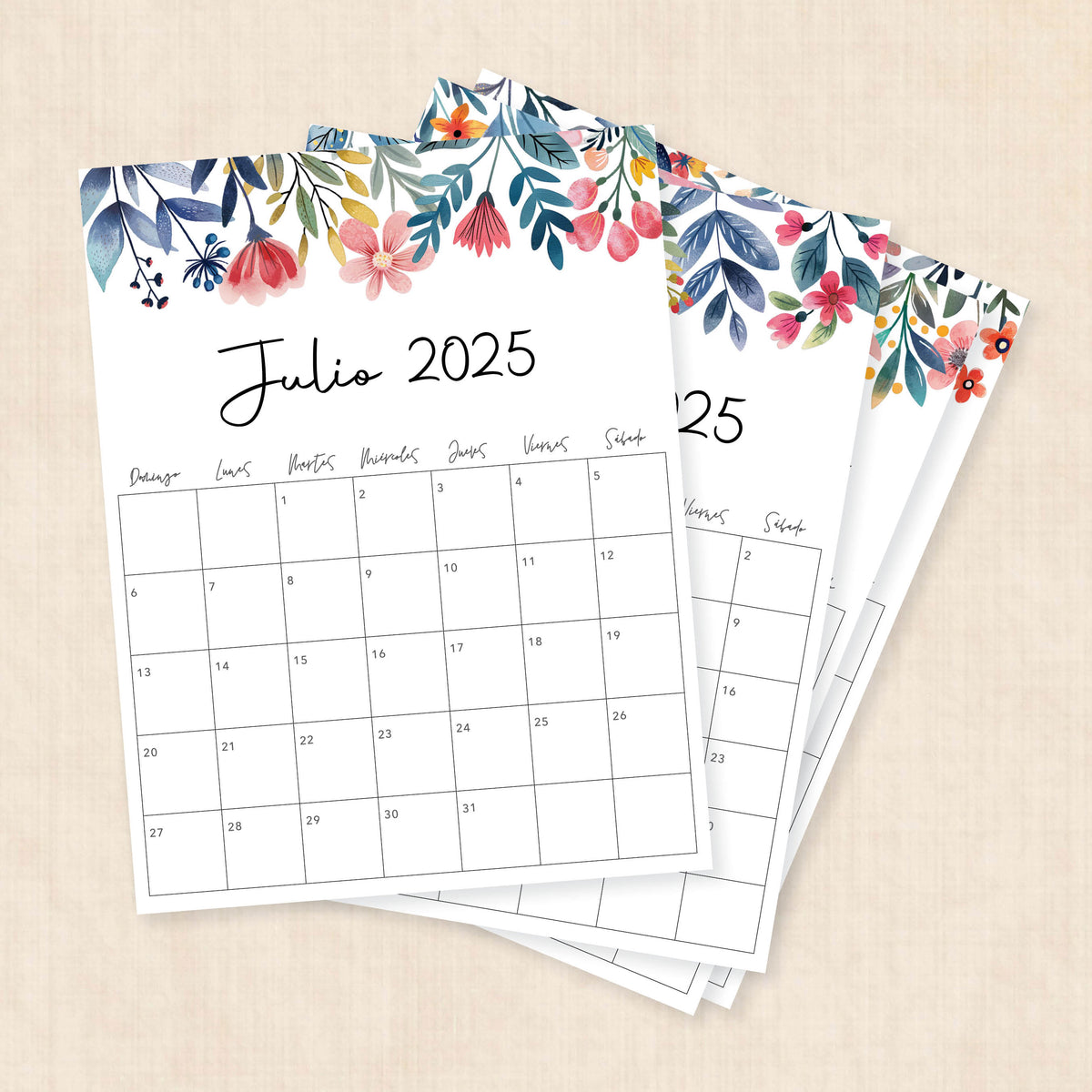 Calendario 2025 para imprimir