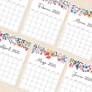 Calendario 2025 para imprimir