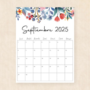 Calendario 2025 para imprimir