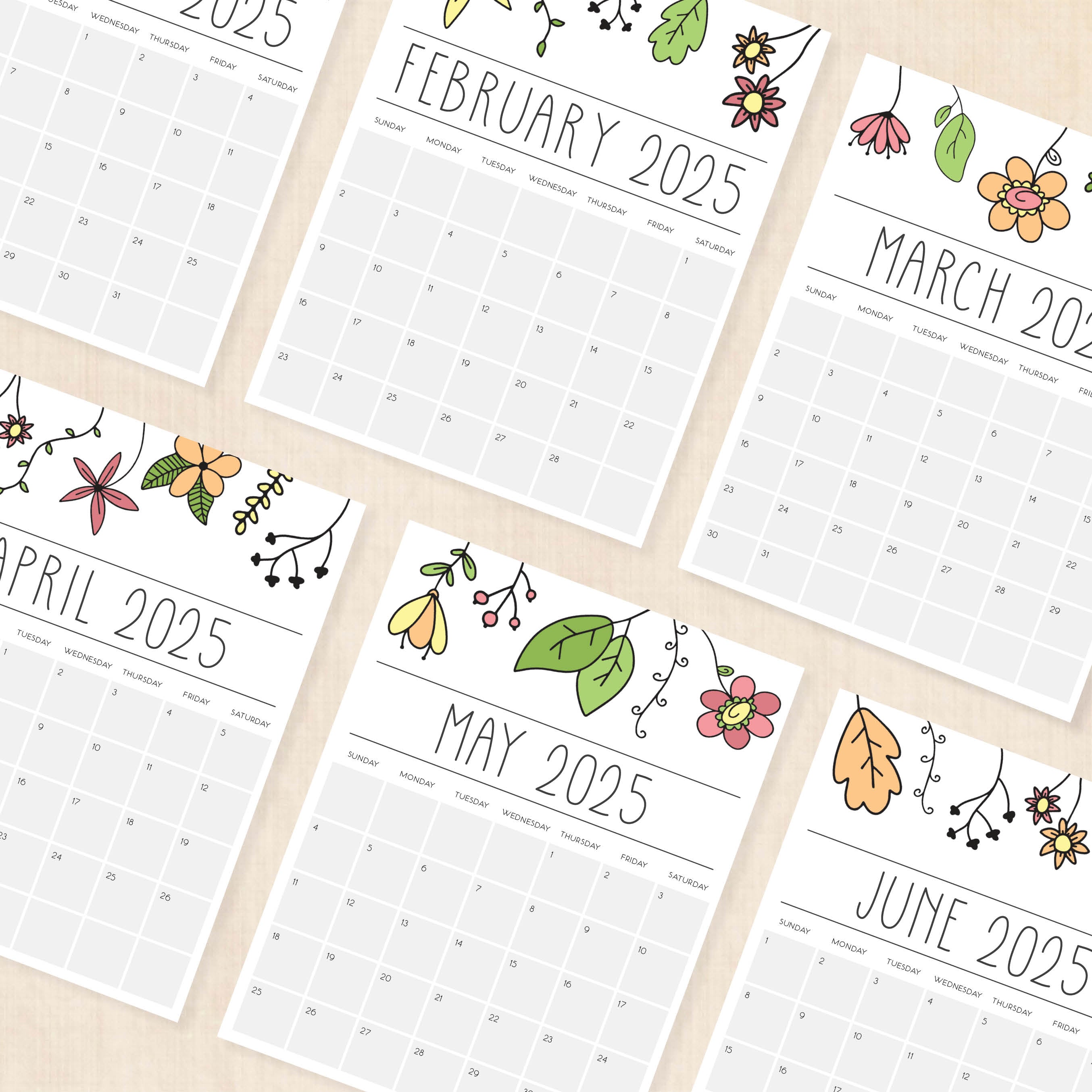 2025 Calendar · Tidy Plans 2025-calendar-tidy-plans