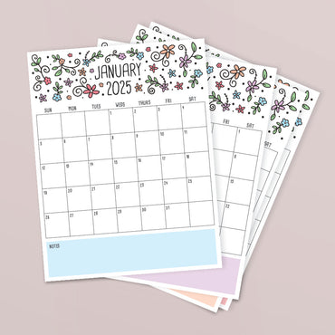 Printable 2025 Calendars · Tidy Plans