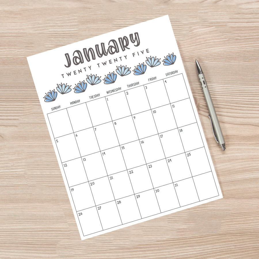 Printable 2025 Calendars · Tidy Plans