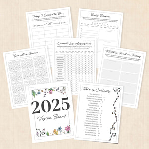 2025 vision board template