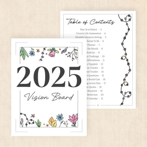2025 vision board template