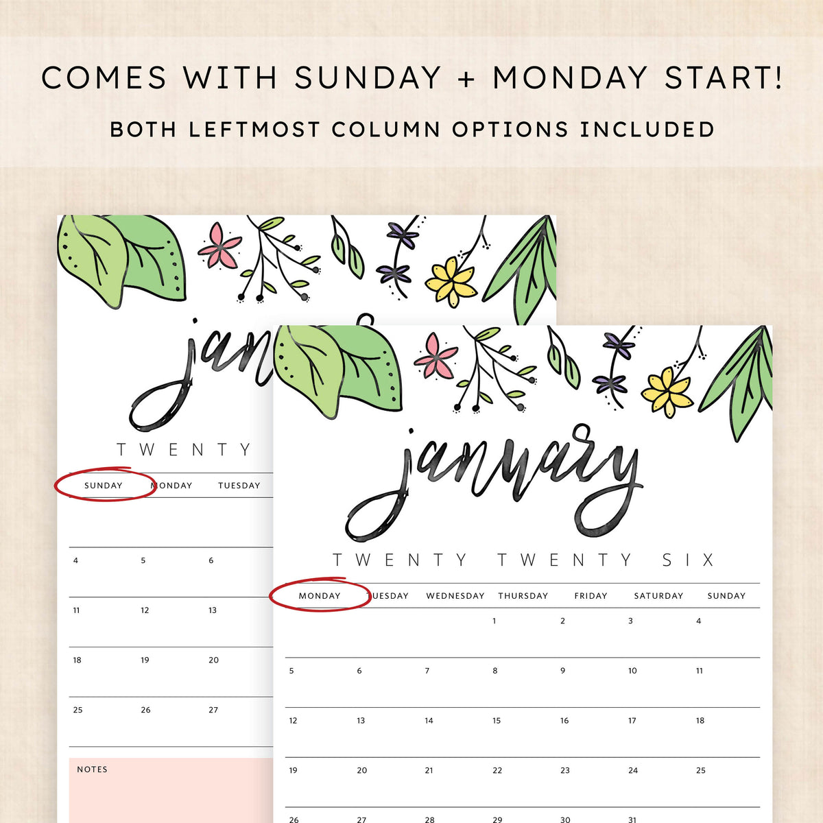 Printable 2026 Calendar