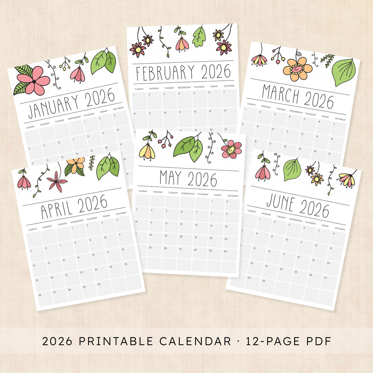2026 calendar printable