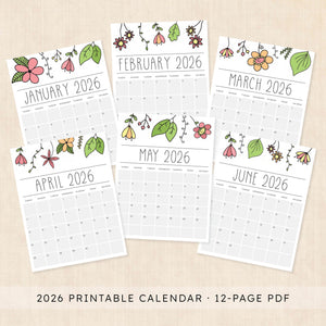 2026 calendar printable