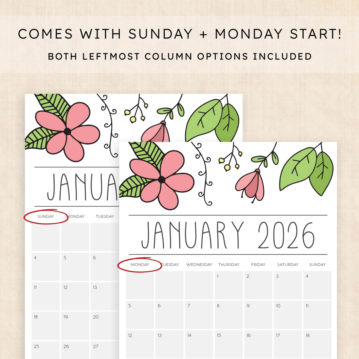 printable 2026 Calendar