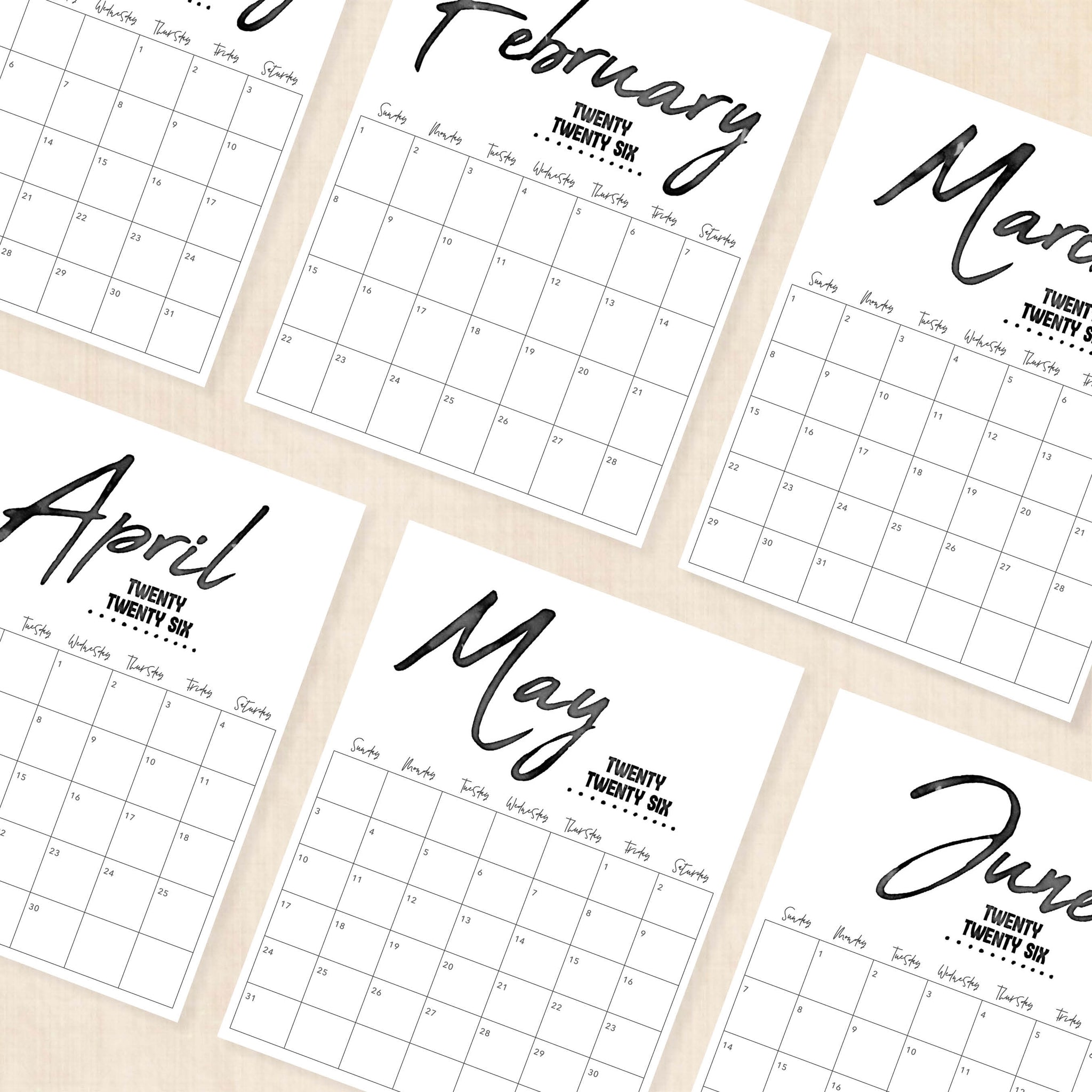 printable 2026 Calendar