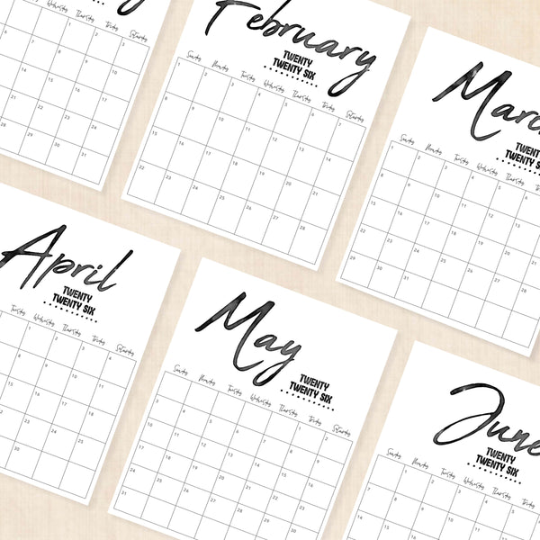 printable 2026 Calendar