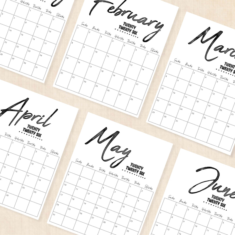 printable 2026 Calendar