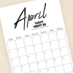 printable 2026 Calendar