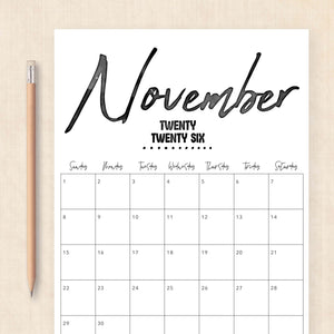 printable 2026 Calendar