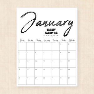 printable 2026 Calendar