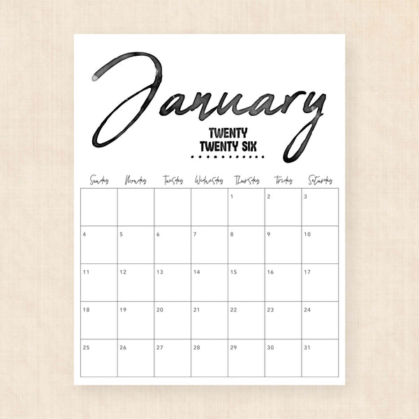 printable 2026 Calendar