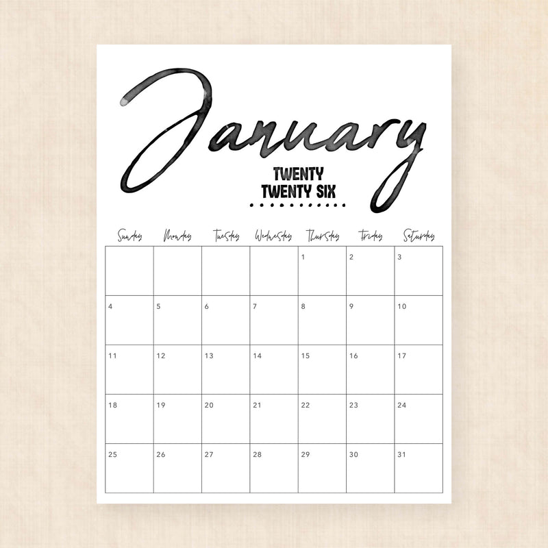 printable 2026 Calendar