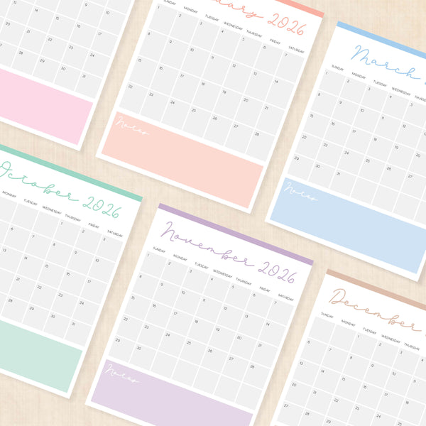 printable 2026 Calendar