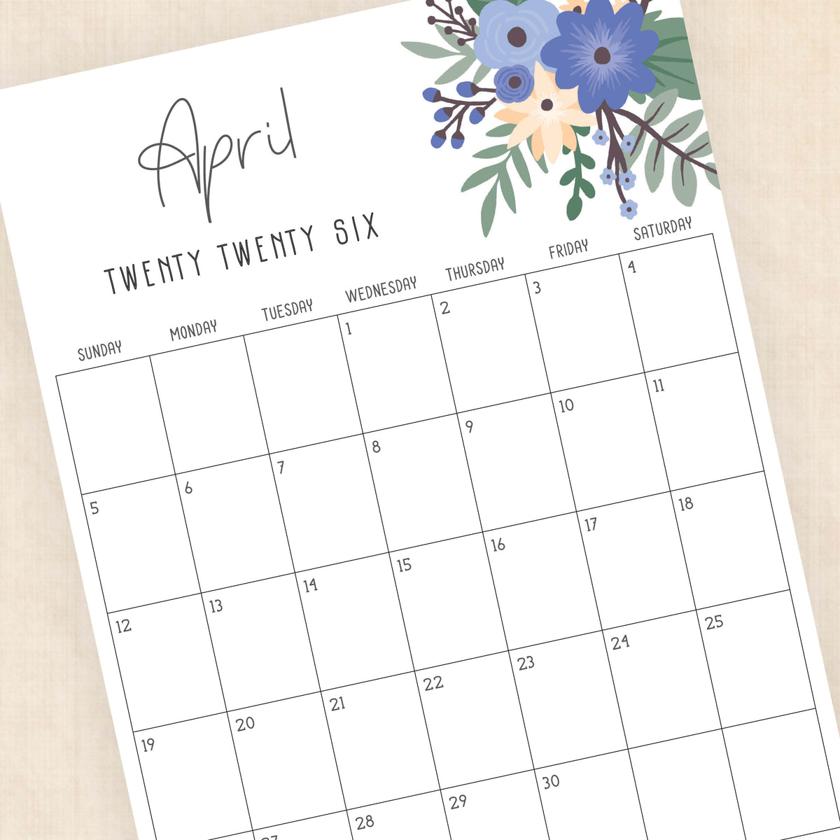 printable 2026 Calendar