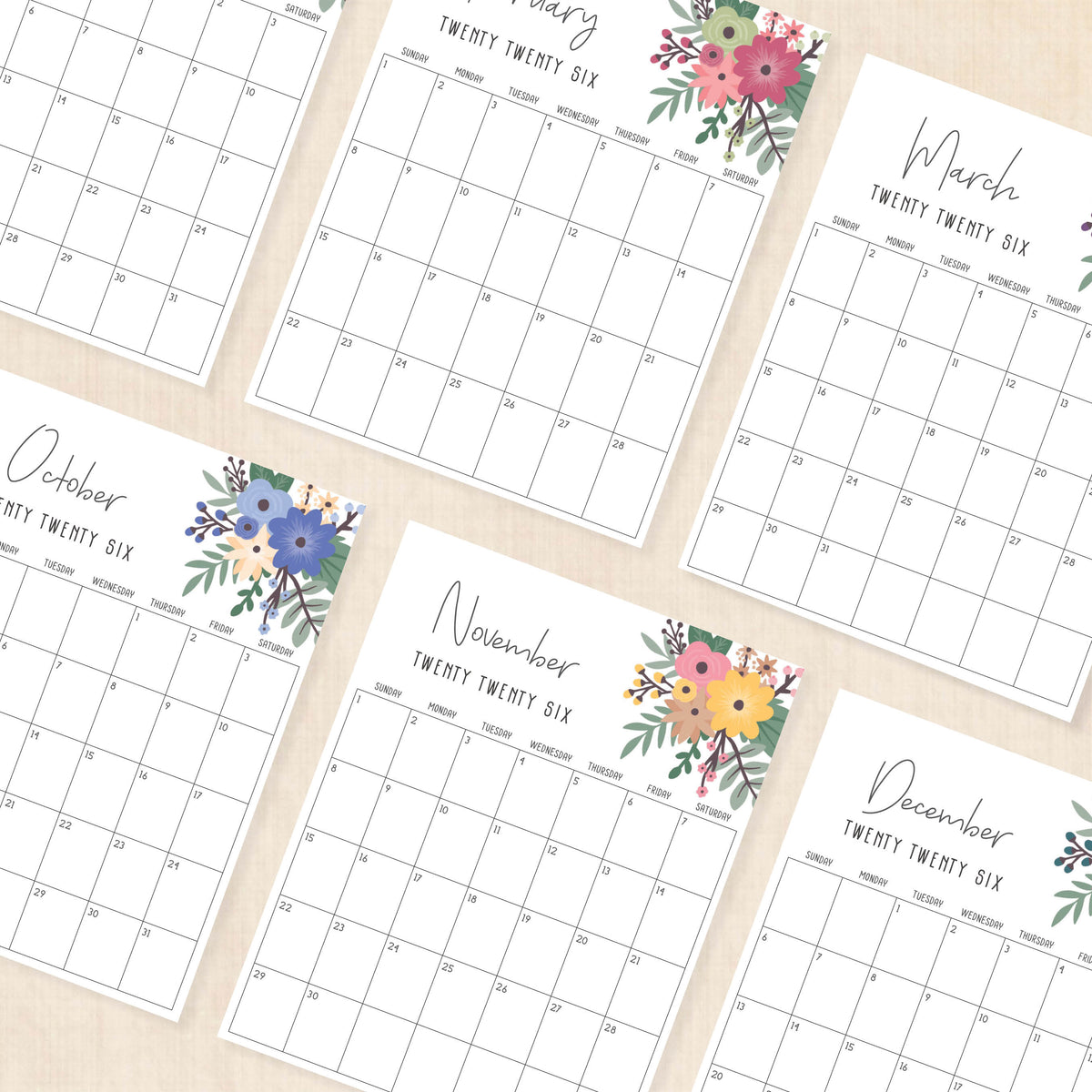 printable 2026 Calendar