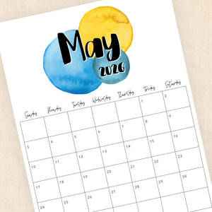 printable 2026 calendar