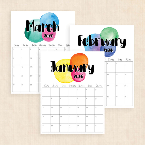 printable 2026 calendar