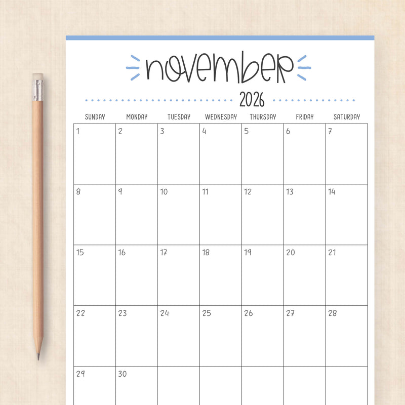 2026 Calendar