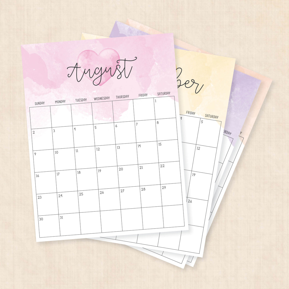 printable 2026 calendar