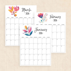 printable 2026 calendar