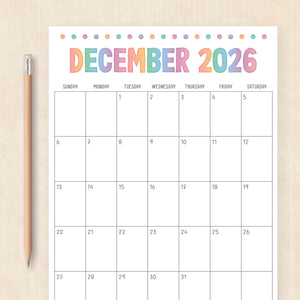 printable 2026 Calendar