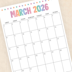 printable 2026 Calendar