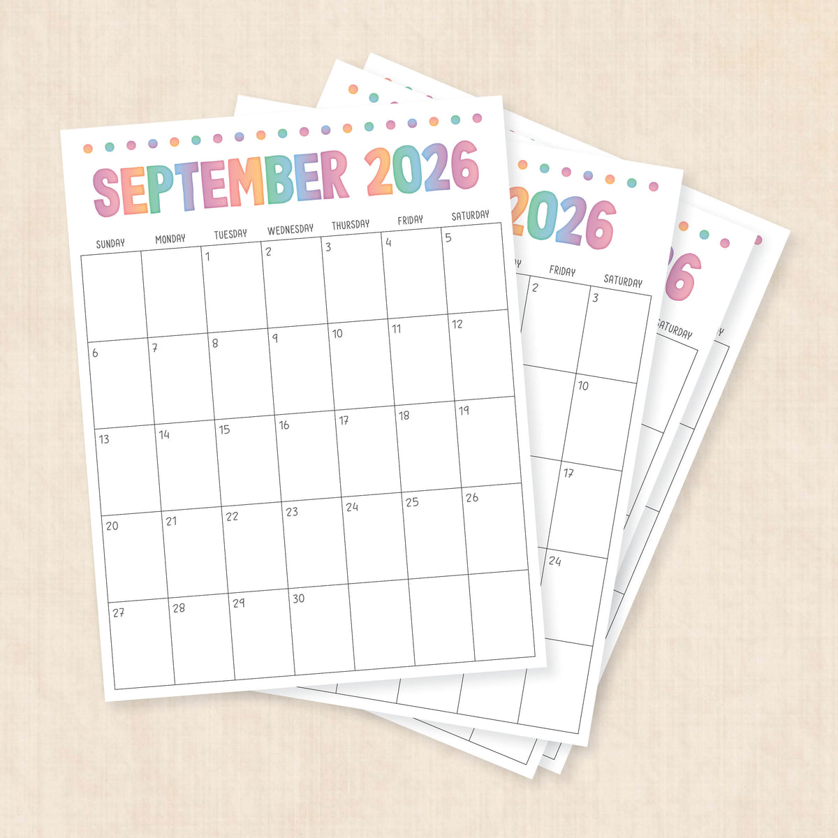 printable 2026 Calendar