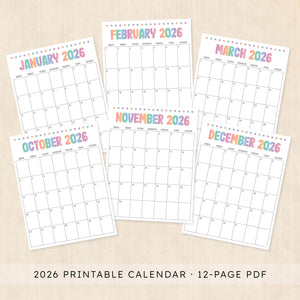 printable 2026 Calendar