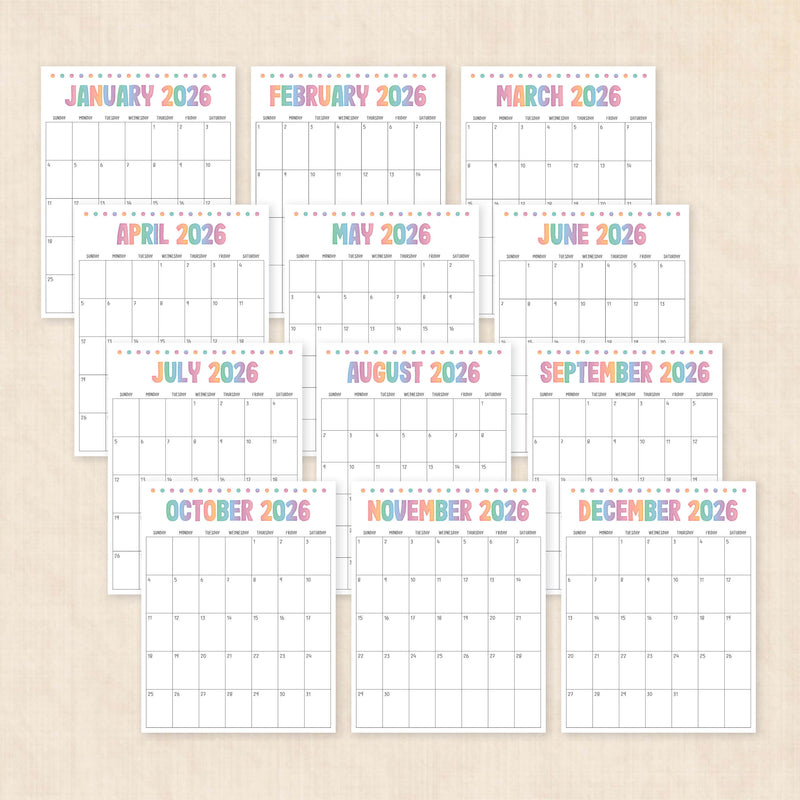 printable 2026 Calendar