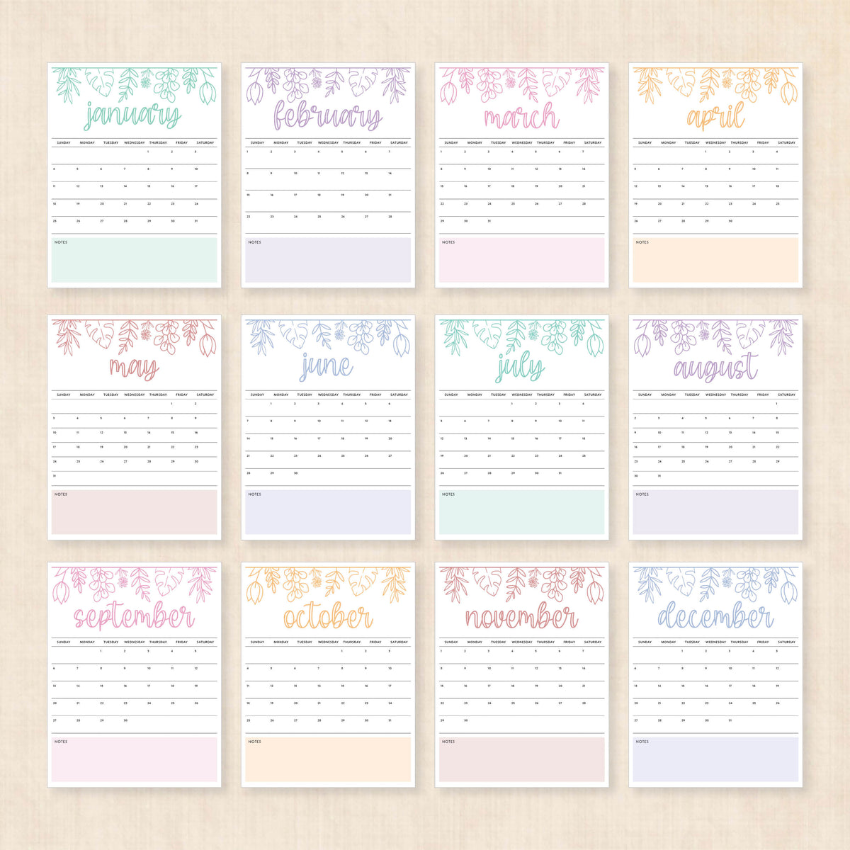 printable 2026 Calendar
