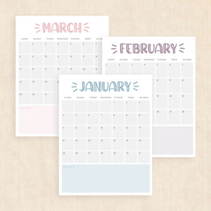 printable 2026 calendar