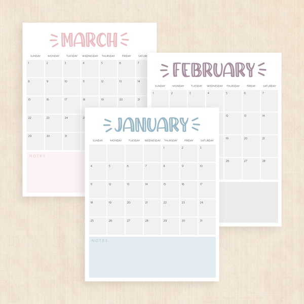 printable 2026 calendar