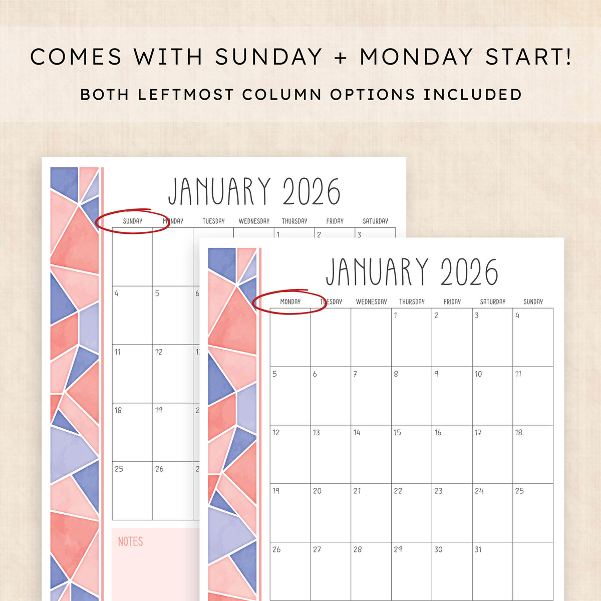 printable 2026 Calendar
