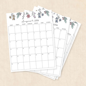 printable 2026 calendar