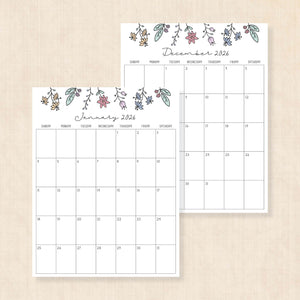 printable 2026 calendar