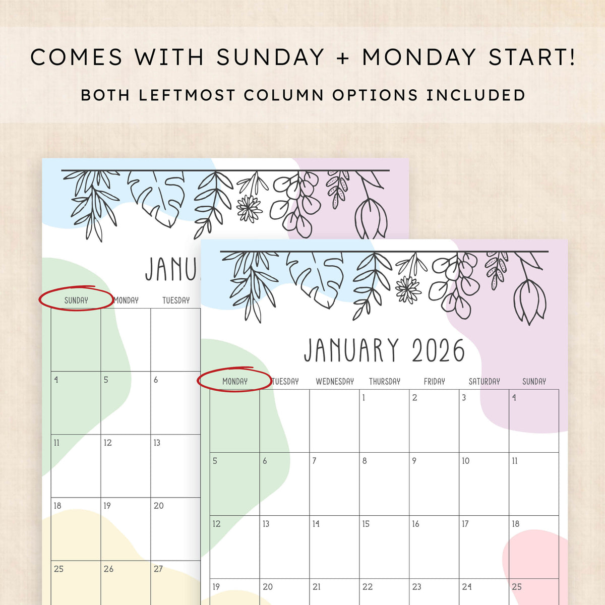 printable 2026 Calendar