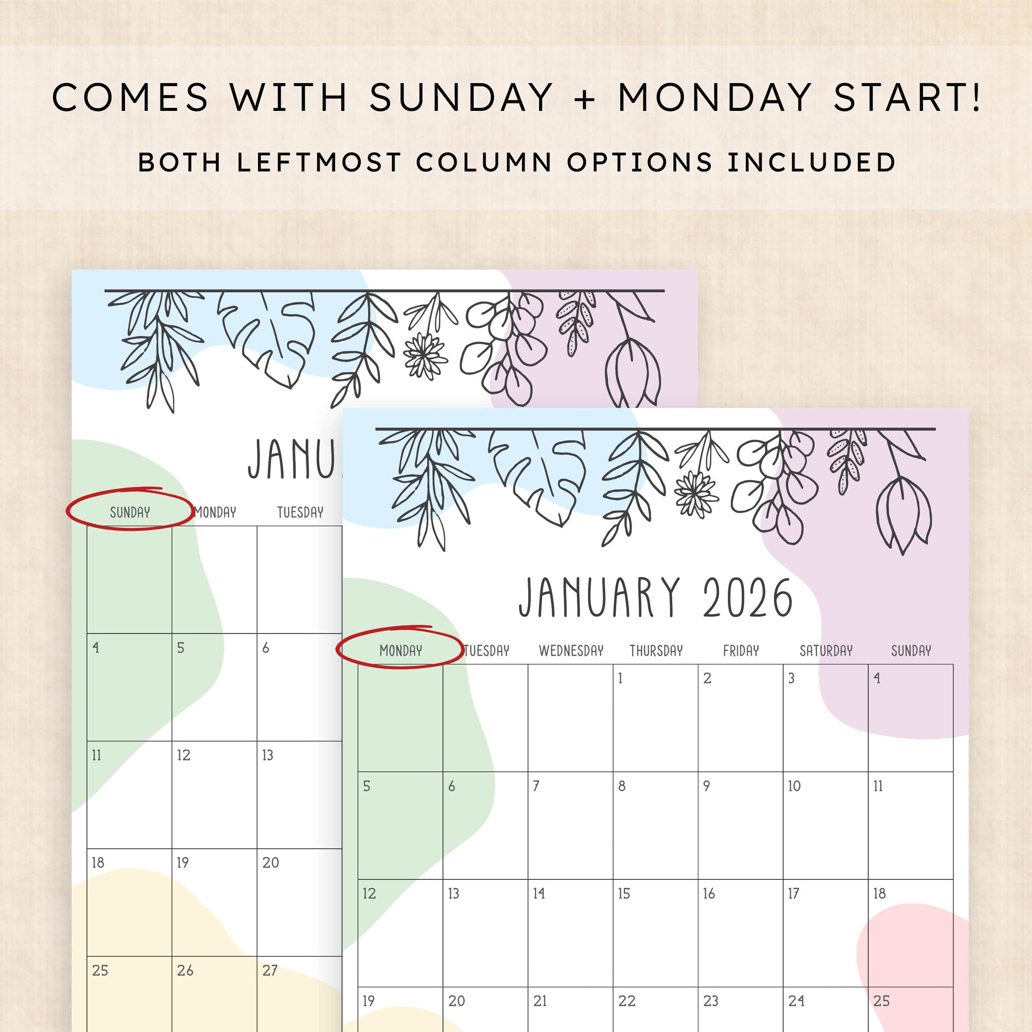 printable 2026 Calendar